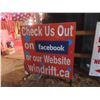 Image 2 : 2 Metal Framed Signs 56'' x 48'' & 55'' x 36''