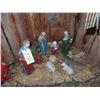Image 2 : Wooden Manager 52'' x 52'' x 36'' with 8 Piece Nativity Scene