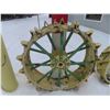 Image 2 : 4 Steel Wheels : 2 Rear Tractor Wheels 40'' Diameter Plus Lugs , 2 Front Tractor Wheels