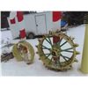 Image 6 : 4 Steel Wheels : 2 Rear Tractor Wheels 40'' Diameter Plus Lugs , 2 Front Tractor Wheels