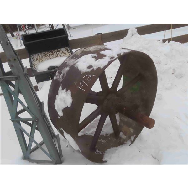 Large Steel Wheel 38'' Diameter x 18'' Wide