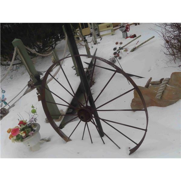 2 Steel Wheels 48'' Diameter