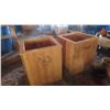 Image 1 : 2 Wood Planters ; 29" x 29" x 34" 