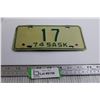 Image 1 : Sask 1974 Motorcycle Low Number Plate