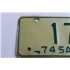 Image 2 : Sask 1974 Motorcycle Low Number Plate