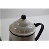 Image 2 : White Coffee Pot - Clean, 8" Tall, Enamel