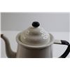 Image 2 : White Enamel Coffee Pot - 9" Tall with Lid