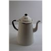 Image 6 : White Enamel Coffee Pot - 9" Tall with Lid