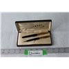 Image 2 : 1952 Waterman's 14kt Nib Fountain Pen and Pencil Set with Case