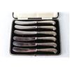 Image 2 : British London Hall Marked Sterling Silver Knife Set in Box - 300 Grams