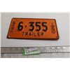 Image 1 : Saskatchewan 1950 Trailer License Plate