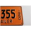 Image 3 : Saskatchewan 1950 Trailer License Plate