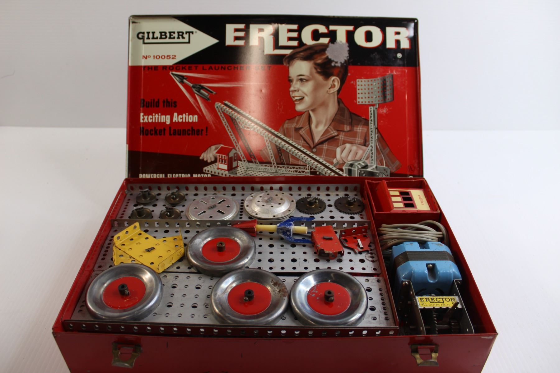 GILBERT ERECTOR SET Yellow Background Self-Adhesive Sticker Box Label – Parts Label