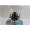Image 3 : Blue Glass Kerosene Lamp