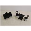 Image 1 : Cast Iron Miniature Table, Chairs & Sofa