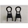 Image 5 : Cast Iron Miniature Table, Chairs & Sofa