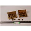Image 1 : (2) Vintage Brass Balance Scale Weights with Wooden Boxes - Various Sizes/Weights (Incomplete Sets)