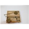 Image 6 : Vintage Brass Balance Scale & Weights in Wooden Box (West Germany) & Small Pendants