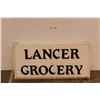 Image 1 : *Vintage Lancer Grocery Store Sign - Acrylic 23x49" (Some Cracks)