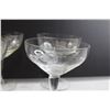 Image 3 : Vintage Etched Crystal Champagne, Dessert, Sherbet Stemware