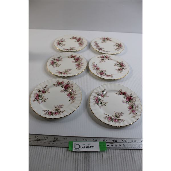 (6) Royal Albert Lavender Rose 6" Bread Plates