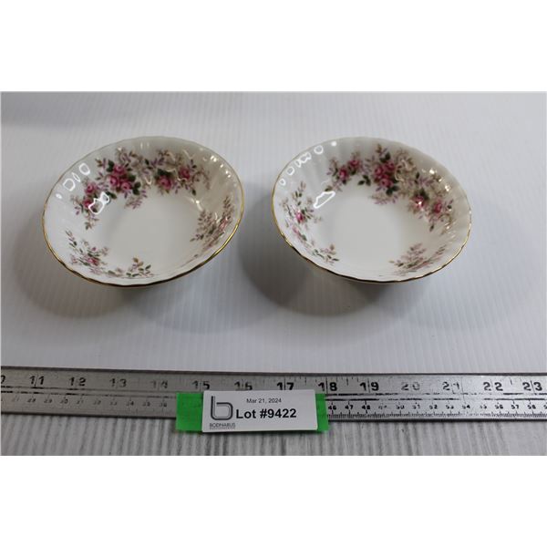 (2) Royal Albert Lavender Rose 5" Fruit Bowls