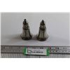 Image 1 : Salt and Pepper Shakers - Glass Lined, 3" Tall, Duchin Creation, Sterling, Weighted