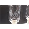 Image 2 : Duchin Sterling Silver Weighted Candle Holders with Hurricane Etched Glass - 9" Tall