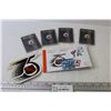 Image 1 : NHL 75 Patch - (4) Gillette Series Trivia Card Sets (sealed) - NHL 75 Stamp Booklet