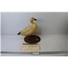 Image 1 : Ducks Unlimited Canada - Carved Wood Duck on Plaque w/Signature (small ding/damage on back)