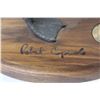 Image 3 : Ducks Unlimited Canada - Carved Wood Duck on Plaque w/Signature (small ding/damage on back)