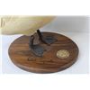 Image 5 : Ducks Unlimited Canada - Carved Wood Duck on Plaque w/Signature (small ding/damage on back)