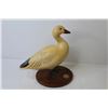 Image 9 : Ducks Unlimited Canada - Carved Wood Duck on Plaque w/Signature (small ding/damage on back)