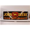 Image 1 : John Deere Farm Implements Porcelain Sign - 12x36"