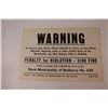 Image 2 : Vintage Paper Saskatchewan R.M Bylaw Sign - 12x18"