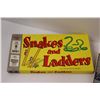 Image 3 : Vintage Snakes and Ladders Game in Original Box (Incomplete) & Jar of Marbles