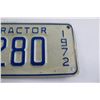 Image 3 : Saskatchewan 1972 Tractor License Plate