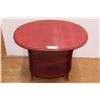 Image 1 : *Wooden Red Side Table - 15" x 24" x 23" Tall