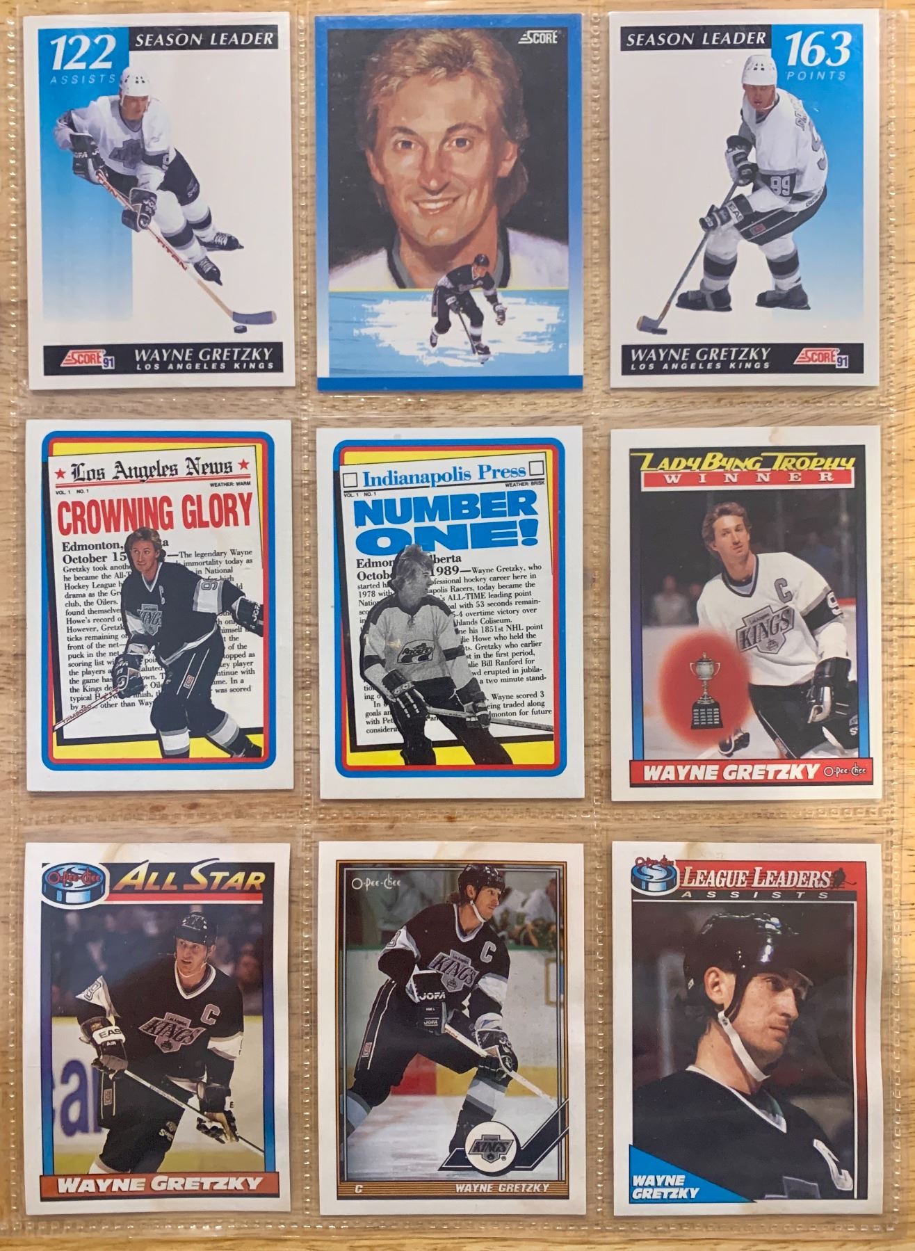 9) Wayne Gretzky LA Kings Hockey Cards in Binder Sleeve - Bodnarus Auctioneering 9) Wayne Gretzky LA Kings Hockey Cards in Binder Sleeve - Bodnarus Auctioneering