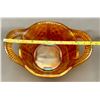 Image 3 : Northwood Carnival Glass Pumpkin Marigold Bushel Basket Hex Shaped Top - Rare, Circa 1910