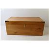 Image 8 : Wooden Box w/Brass corners & Latch (lid is cracking - 17"w x 9"d x 7"h)
