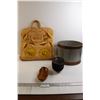 Image 1 : Mexico Woven Bag, Peanut Dish, (6) Dishes, Bucket