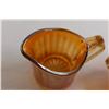 Image 2 : Carnival Glass Cream and Sugar Set