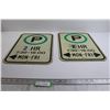 Image 1 : (2) Parking Signs - 12" x 18"