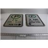 Image 1 : (2) Parking Signs - 12" x 17 3/4"