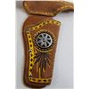 Image 4 : Vintage Childrens Holster Set - Leather, Silver and Turquoise Decoration