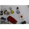 Image 3 : Assortment of Key Fobs, etc. - Coleman Lantern, Clock, Asian Fish, Silver Horse