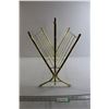 Image 1 : Brass-Coated Tubing Magazine Rack