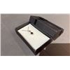 Image 2 : GARNET AND DIAMOND NECKLACE 1.1CT PEAR CUT RICH DEEP RED, STERLING SILVER