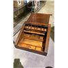 Image 2 : VINTAGE WOODEN STORAGE CABINET WITH KEY